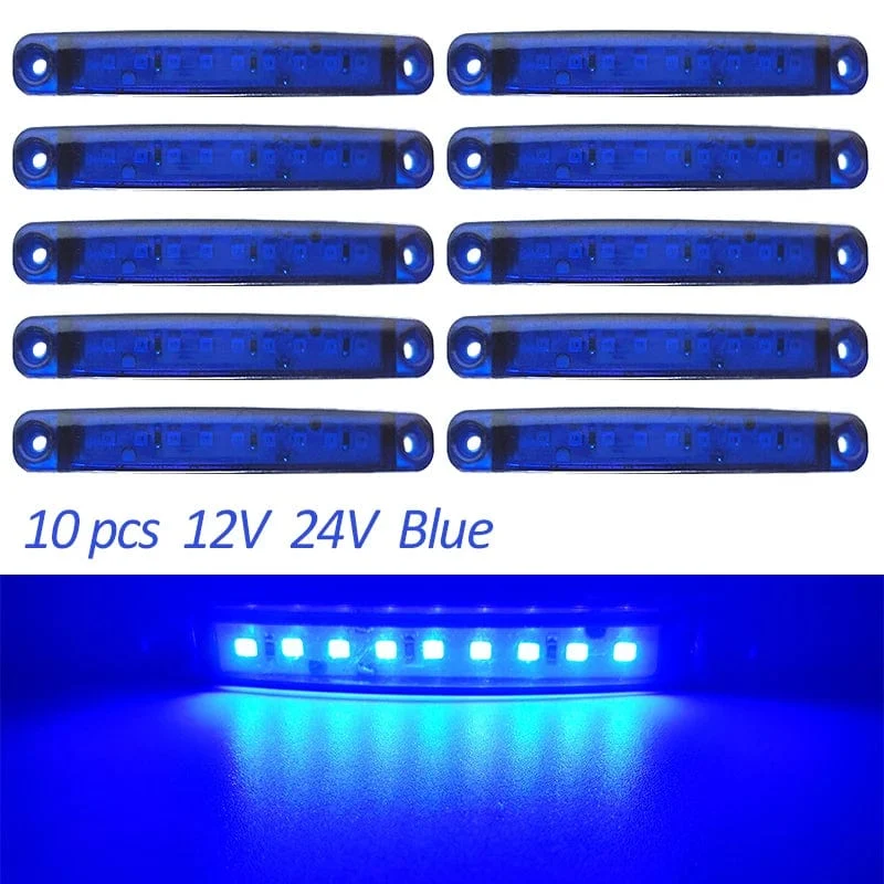 10 STÜCKE 9 SMD Licht Oval Freiheit Anhänger 24 V Lkw Lkw Caravan Camion LED Seite Marker Anzeige Lampe 12 V Luces Remolque
