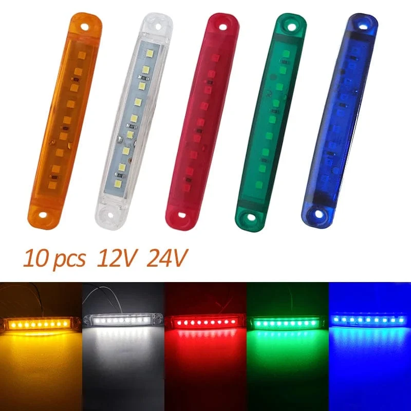 10 STÜCKE 9 SMD Licht Oval Freiheit Anhänger 24 V Lkw Lkw Caravan Camion LED Seite Marker Anzeige Lampe 12 V Luces Remolque