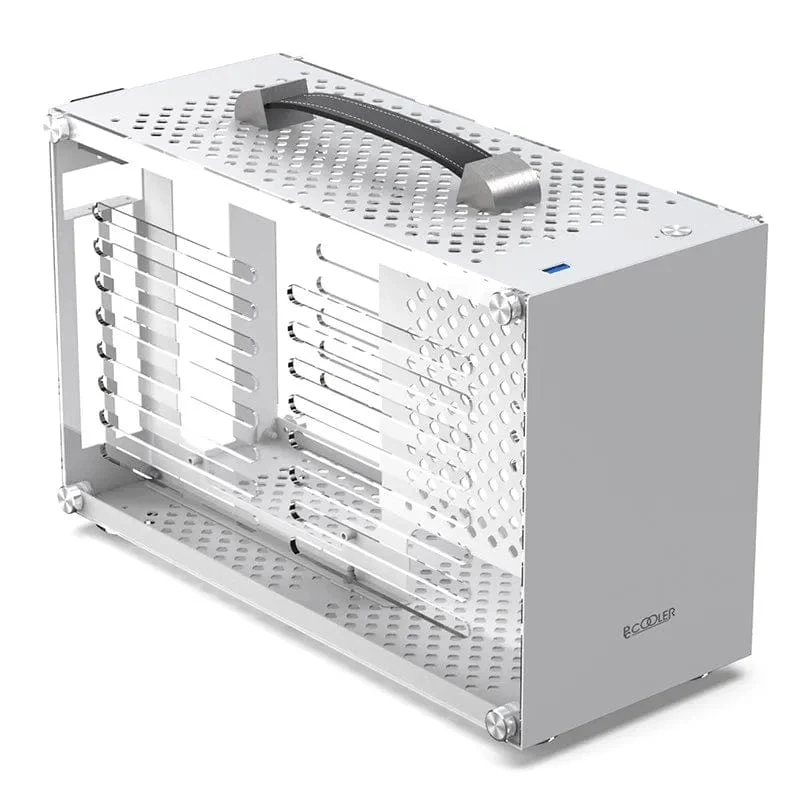 Pccooler I100 ITX MINI Kleines Gehäuse Vollaluminiumkoffer Tragbarer HTPC-Desktop-Computer Leeres Gehäuse PC-Gaming-Gehäuse