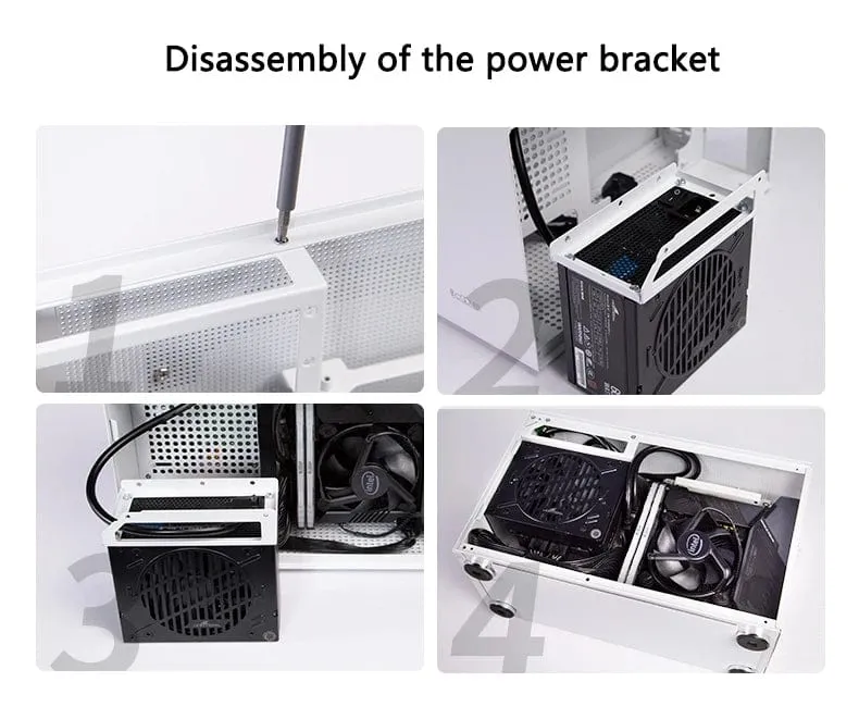 Pccooler I100 ITX MINI Kleines Gehäuse Vollaluminiumkoffer Tragbarer HTPC-Desktop-Computer Leeres Gehäuse PC-Gaming-Gehäuse