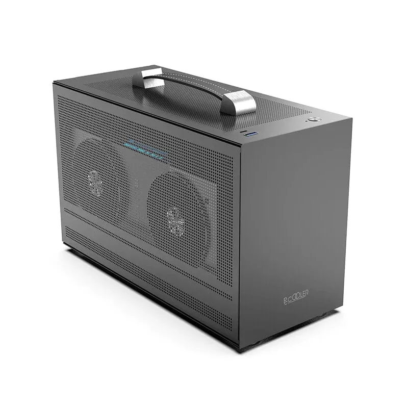Pccooler I100 ITX MINI Kleines Gehäuse Vollaluminiumkoffer Tragbarer HTPC-Desktop-Computer Leeres Gehäuse PC-Gaming-Gehäuse