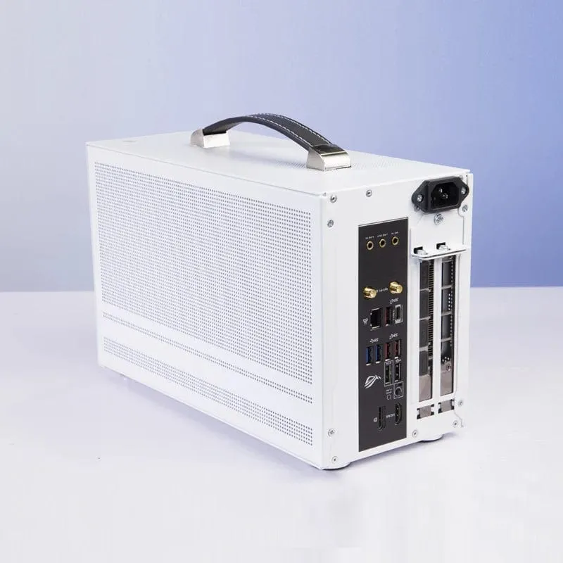 Pccooler I100 ITX MINI Kleines Gehäuse Vollaluminiumkoffer Tragbarer HTPC-Desktop-Computer Leeres Gehäuse PC-Gaming-Gehäuse