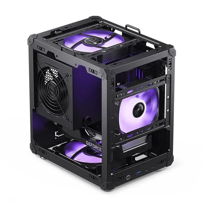 JONSBO C6 MATX Mini ITX Fall Für PC Typ-C ATX Power Tragbare Mini Desktop Mesh Chassis Computer PC fall 200-255mm Grafikkarte