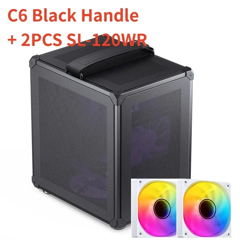 JONSBO C6 MATX Mini ITX Fall Für PC Typ-C ATX Power Tragbare Mini Desktop Mesh Chassis Computer PC fall 200-255mm Grafikkarte