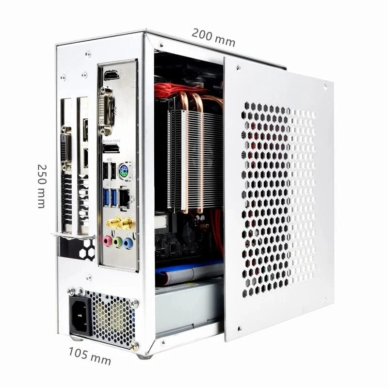 METALFISH S3 MINI ITX Fall Aluminium 5 Liter PC Gaming Kleine Chassis Mit Griff Unterstützung RTX3060/13600 Computer Kompakte A4 fall