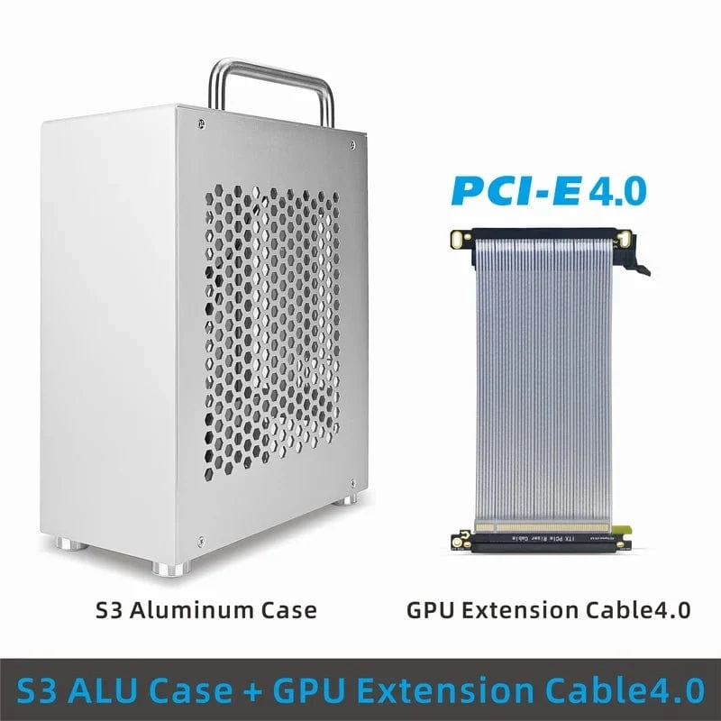 METALFISH S3 MINI ITX Fall Aluminium 5 Liter PC Gaming Kleine Chassis Mit Griff Unterstützung RTX3060/13600 Computer Kompakte A4 fall