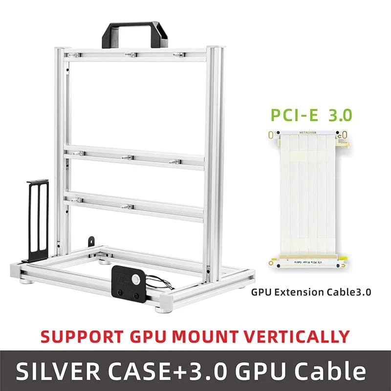 METALFISH BlockCase Aluminium Open Frame Case Unterstützt ATX/M-ATX Mainboard GPU Halterung Horizontal 240 Flüssigkeitskühler Gaming-Gehäuse