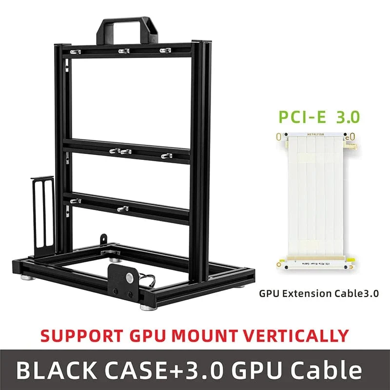 METALFISH BlockCase Aluminium Open Frame Case Unterstützt ATX/M-ATX Mainboard GPU Halterung Horizontal 240 Flüssigkeitskühler Gaming-Gehäuse
