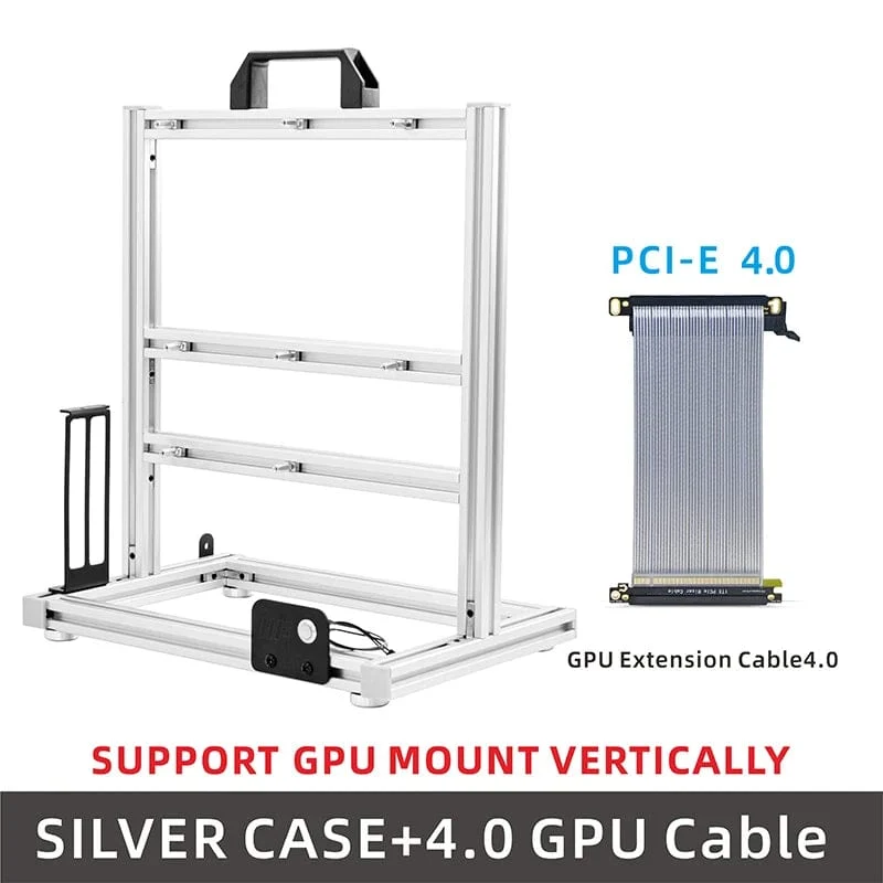 METALFISH BlockCase Aluminium Open Frame Case Unterstützt ATX/M-ATX Mainboard GPU Halterung Horizontal 240 Flüssigkeitskühler Gaming-Gehäuse