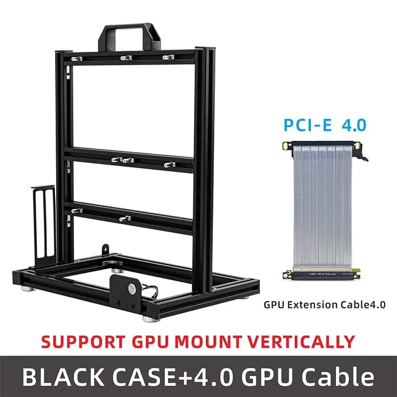 METALFISH BlockCase Aluminium Open Frame Case Unterstützt ATX/M-ATX Mainboard GPU Halterung Horizontal 240 Flüssigkeitskühler Gaming-Gehäuse