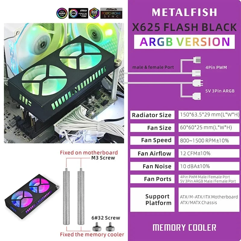 METALFISH BlockCase Aluminium Open Frame Case Unterstützt ATX/M-ATX Mainboard GPU Halterung Horizontal 240 Flüssigkeitskühler Gaming-Gehäuse