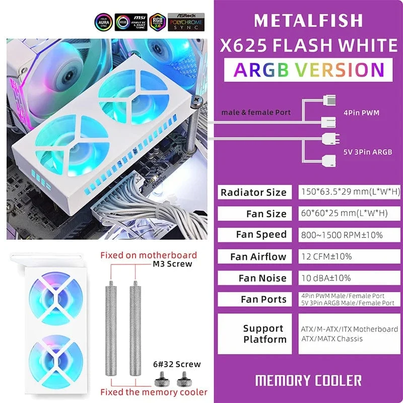 METALFISH BlockCase Aluminium Open Frame Case Unterstützt ATX/M-ATX Mainboard GPU Halterung Horizontal 240 Flüssigkeitskühler Gaming-Gehäuse