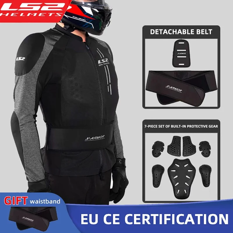 LS2 Original Motorrad Soft Armor Jacke Sommer Atmungsaktive X-Armor Motorrad Jacke Männer Frauen Motocross Reiten Kleidung Jacke