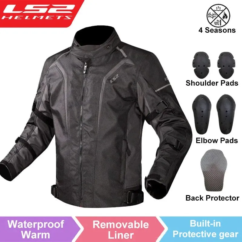 LS2 Original Motorradjacke/-hose, Reitbekleidungsset, winddicht, warm, Motorradjacke für Herren, Fallschutz, CE-Level, Motocross-Jacke