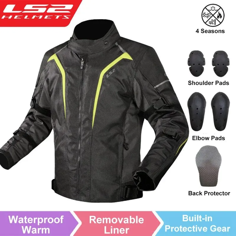 LS2 Original Motorradjacke/-hose, Reitbekleidungsset, winddicht, warm, Motorradjacke für Herren, Fallschutz, CE-Level, Motocross-Jacke