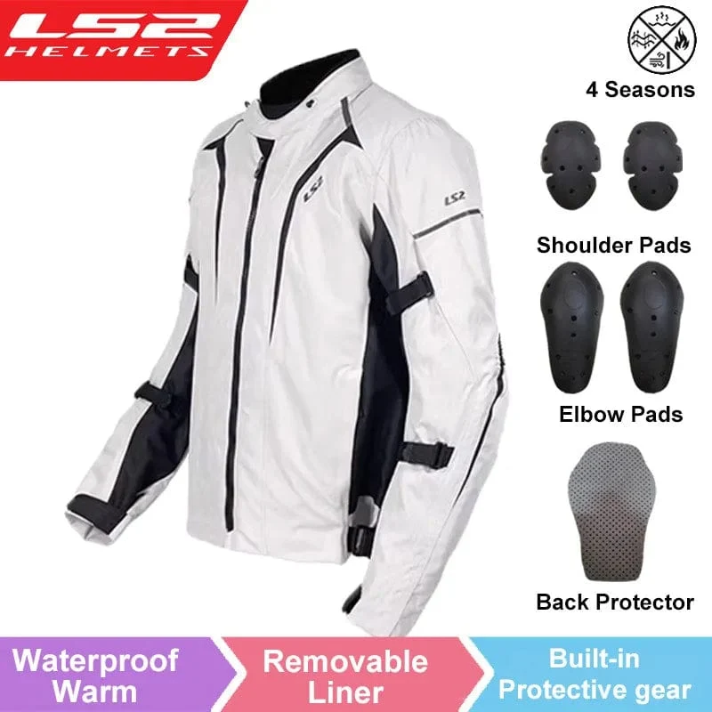 LS2 Original Motorradjacke/-hose, Reitbekleidungsset, winddicht, warm, Motorradjacke für Herren, Fallschutz, CE-Level, Motocross-Jacke