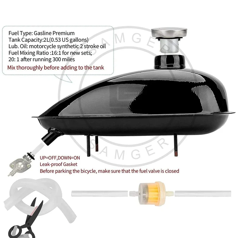 Samger 50/80/100CC Fahrrad Benzin Motor Kit 2 Hub Pocket Bike Motor Für DIY Elektrische Fahrrad Komplette Motor von RU/EU