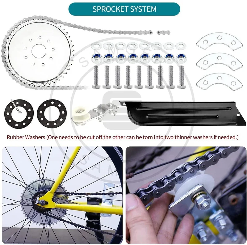 Samger 50/80/100CC Fahrrad Benzin Motor Kit 2 Hub Pocket Bike Motor Für DIY Elektrische Fahrrad Komplette Motor von RU/EU