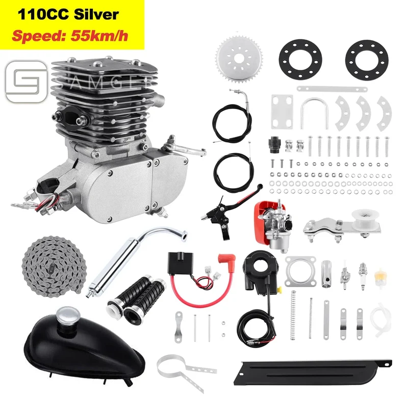 Samger 50/80/100CC Fahrrad Benzin Motor Kit 2 Hub Pocket Bike Motor Für DIY Elektrische Fahrrad Komplette Motor von RU/EU
