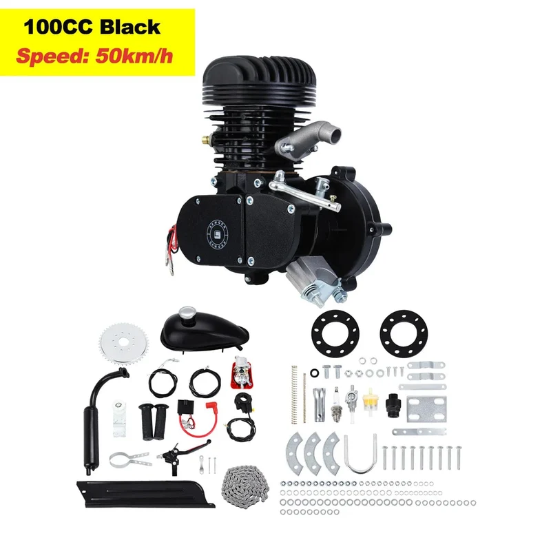 Samger 50/80/100CC Fahrrad Benzin Motor Kit 2 Hub Pocket Bike Motor Für DIY Elektrische Fahrrad Komplette Motor von RU/EU