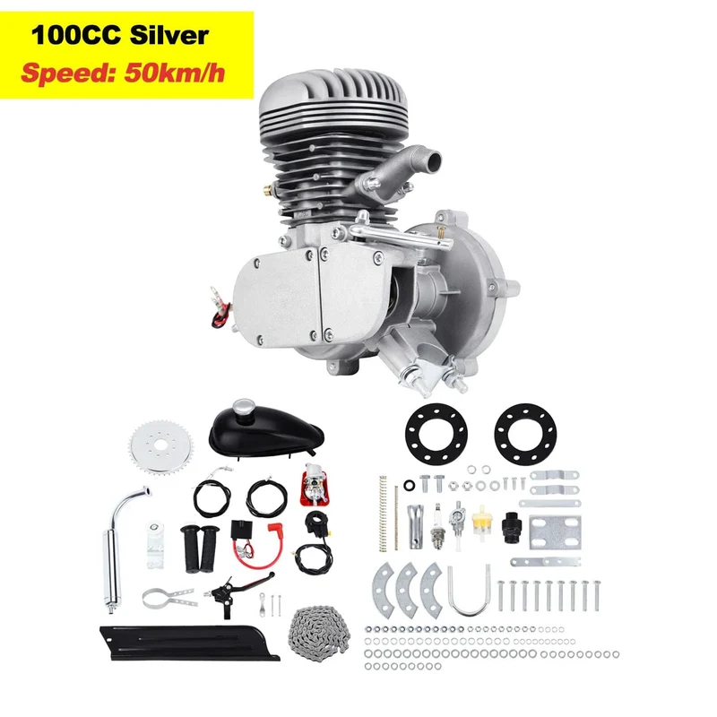 Samger 50/80/100CC Fahrrad Benzin Motor Kit 2 Hub Pocket Bike Motor Für DIY Elektrische Fahrrad Komplette Motor von RU/EU