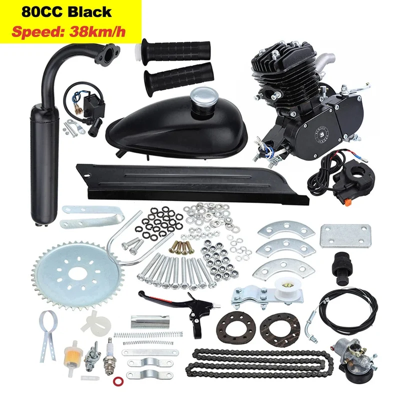 Samger 50/80/100CC Fahrrad Benzin Motor Kit 2 Hub Pocket Bike Motor Für DIY Elektrische Fahrrad Komplette Motor von RU/EU