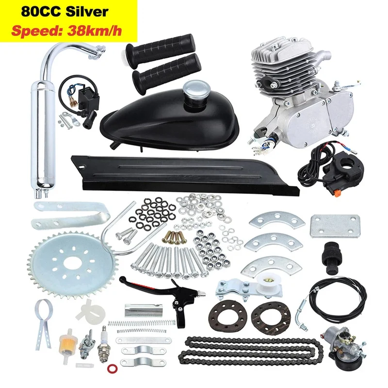 Samger 50/80/100CC Fahrrad Benzin Motor Kit 2 Hub Pocket Bike Motor Für DIY Elektrische Fahrrad Komplette Motor von RU/EU