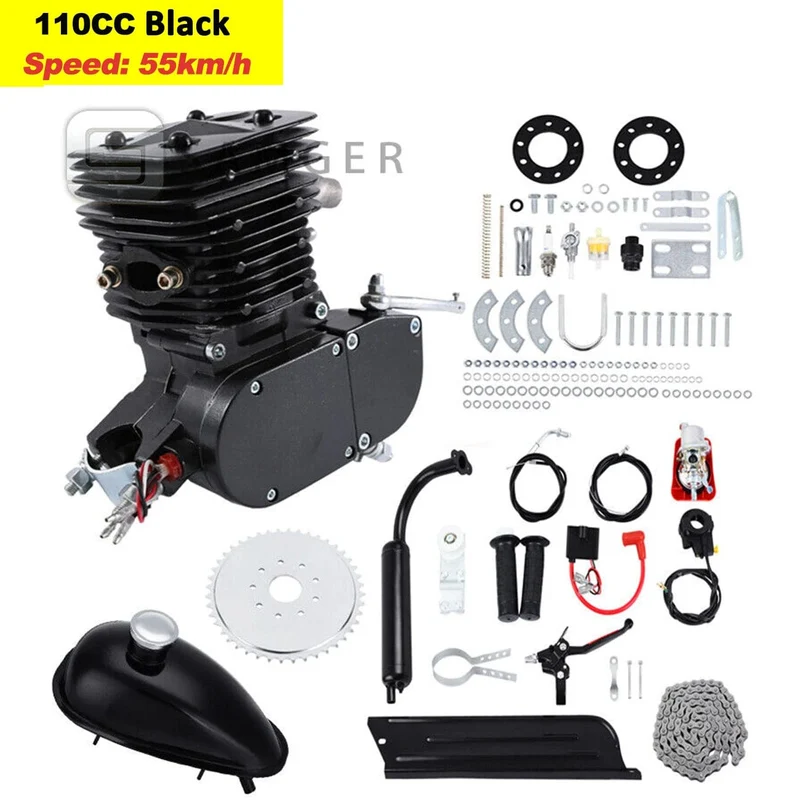 Samger 50/80/100CC Fahrrad Benzin Motor Kit 2 Hub Pocket Bike Motor Für DIY Elektrische Fahrrad Komplette Motor von RU/EU