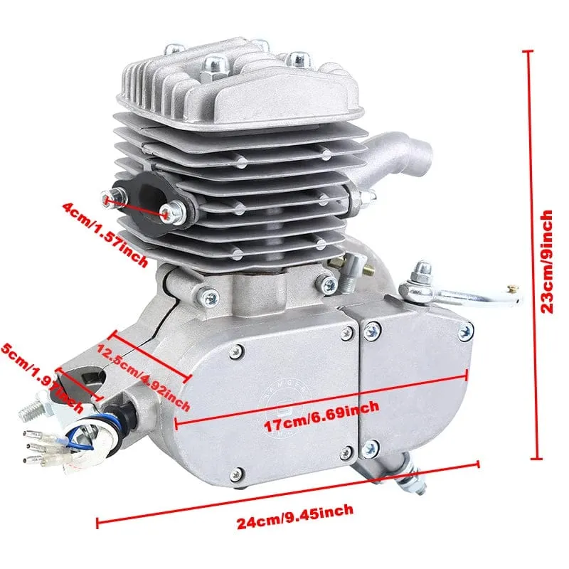 Samger 50/80/100CC Fahrrad Benzin Motor Kit 2 Hub Pocket Bike Motor Für DIY Elektrische Fahrrad Komplette Motor von RU/EU