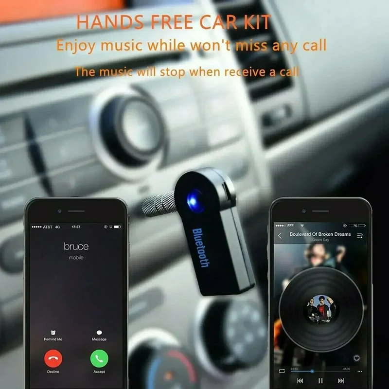 2 in 1 Wireless Bluetooth 5.0 Empfänger Sender Adapter 3.5mm Jack Für Auto Musik Audio Aux A2dp Kopfhörer Empfänger Freisprecheinrichtung