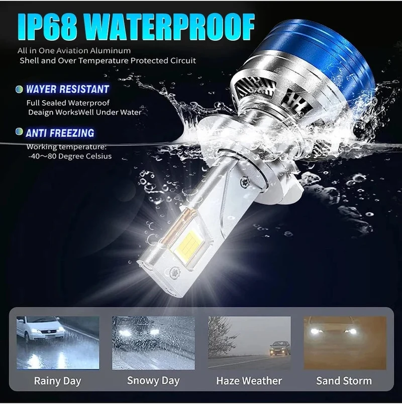 H7 H4 H11 LED-Scheinwerfer High Power 8580 CSP Canbus 9005 HB3 9006 HB4 Turbolampe 6000K 30000LM für Auto 12V 24V Autolampe