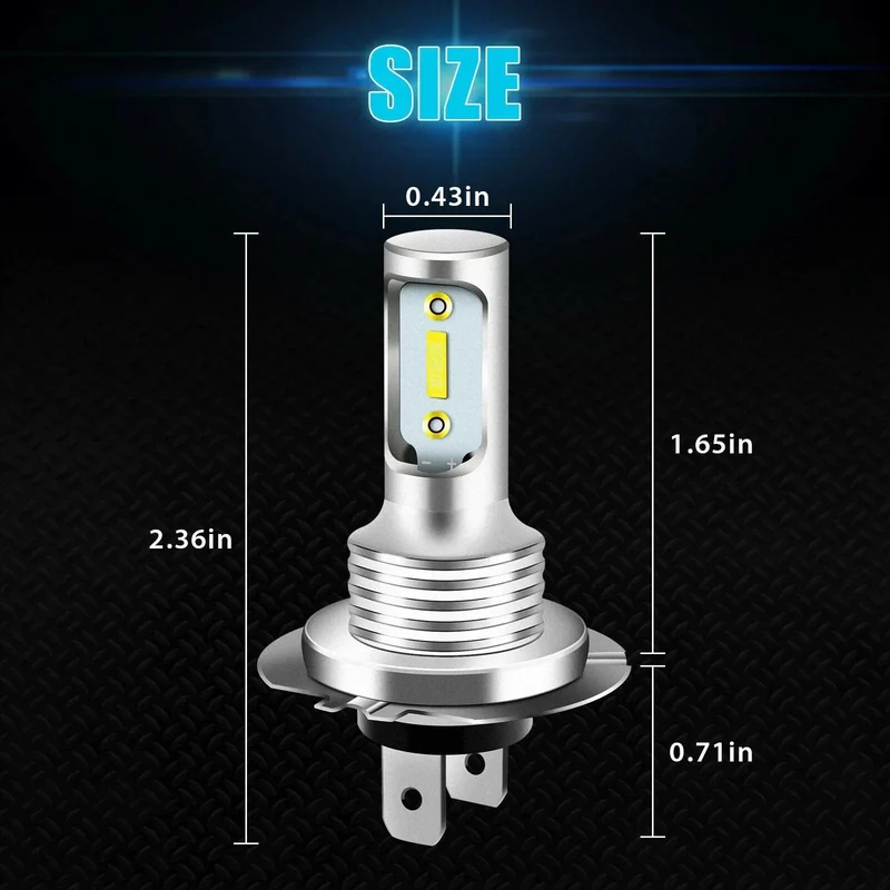 4 PCS H7 LED Scheinwerferlampen Fernlicht Abblendlicht 6000K Superweiß Lichter Auto Nebelscheinwerfer Auto DRL H4 H8 H8 H11 Cob Chips 12V 24V 80W