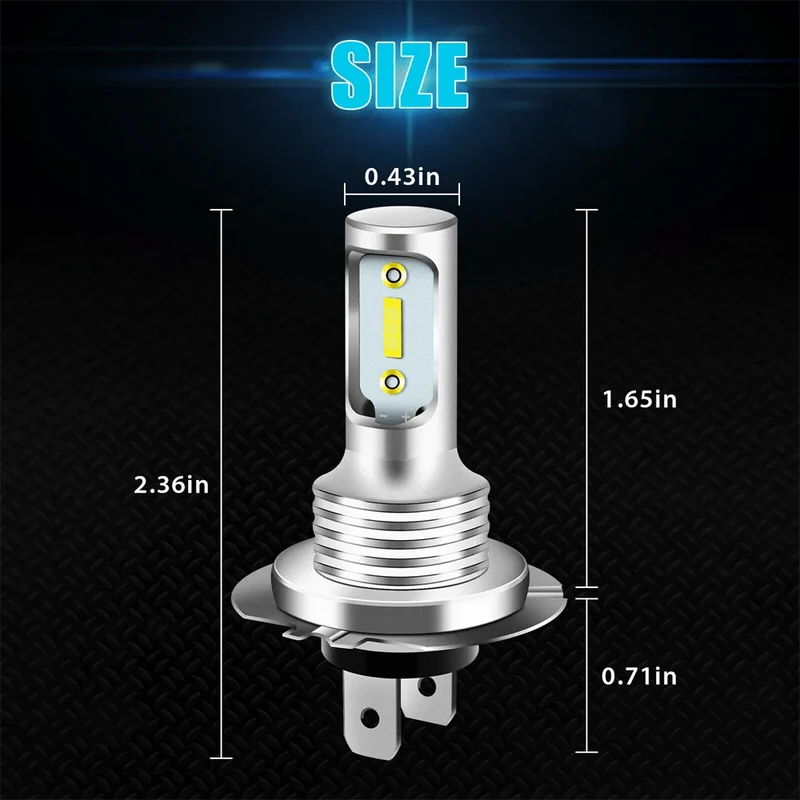 4 PCS H7 LED Scheinwerferlampen Fernlicht Abblendlicht 6000K Superweiß Lichter Auto Nebelscheinwerfer Auto DRL H4 H8 H8 H11 Cob Chips 12V 24V 80W