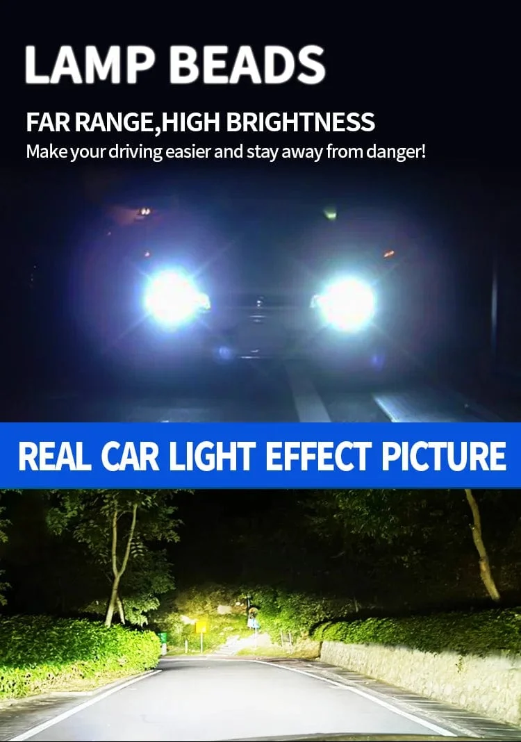 H4 LED-Projektorlinse, Mini-H4-LED-Linsen, Auto-Scheinwerferlampen, CSP-Chip, Fernlicht, Canbus, Turbolüfter, Autolichtlampe, LHD, 12 V, 24 V