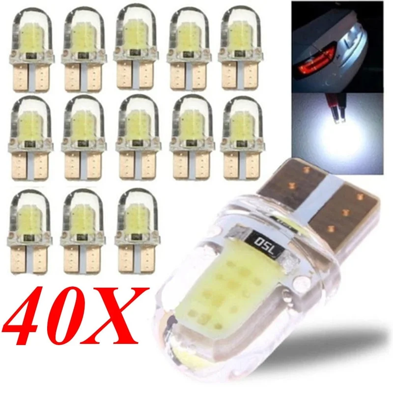 LED W5W T10 194 168 W5W COB 4SMD Led Parklampe Auto Keil Begrenzungsleuchte Canbus Silica Hellweiß Lizenz Glühbirnen
