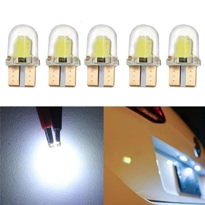 LED W5W T10 194 168 W5W COB 4SMD Led Parklampe Auto Keil Begrenzungsleuchte Canbus Silica Hellweiß Lizenz Glühbirnen