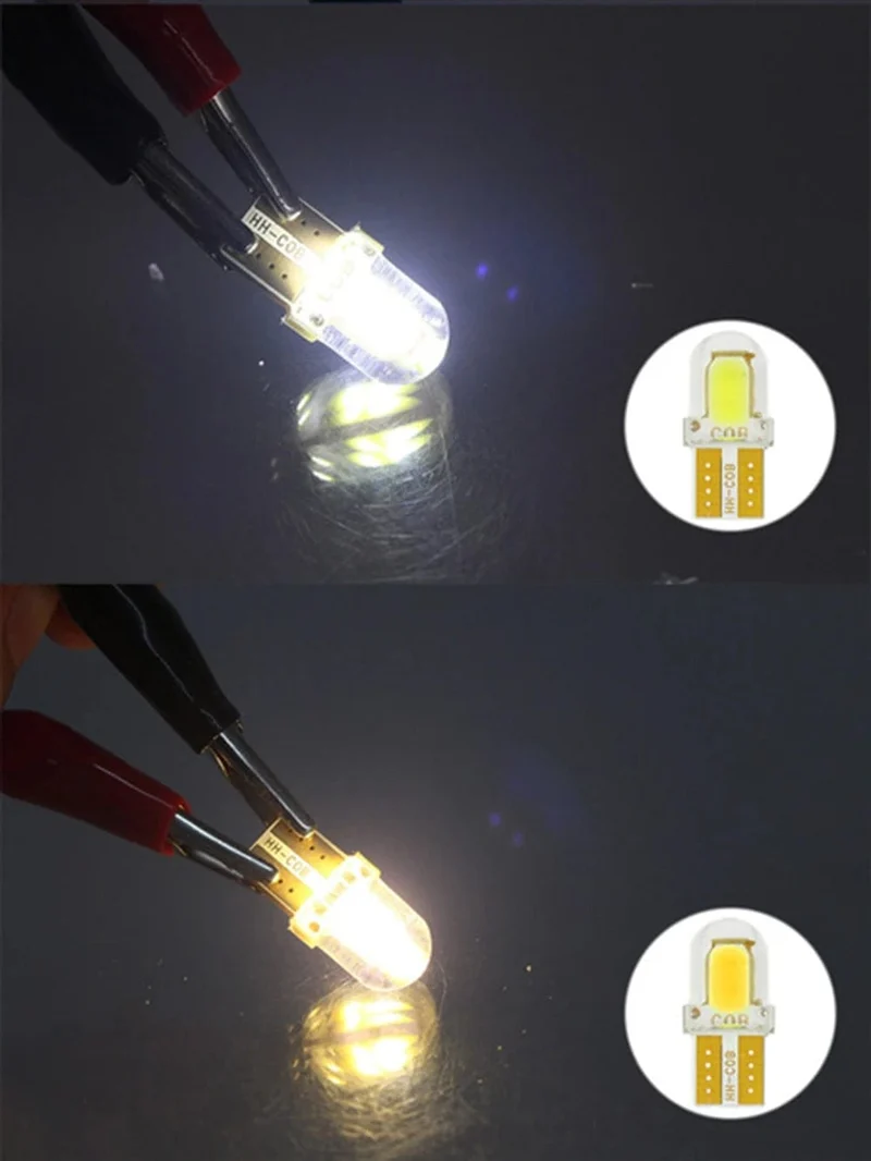 LED W5W T10 194 168 W5W COB 4SMD Led Parklampe Auto Keil Begrenzungsleuchte Canbus Silica Hellweiß Lizenz Glühbirnen