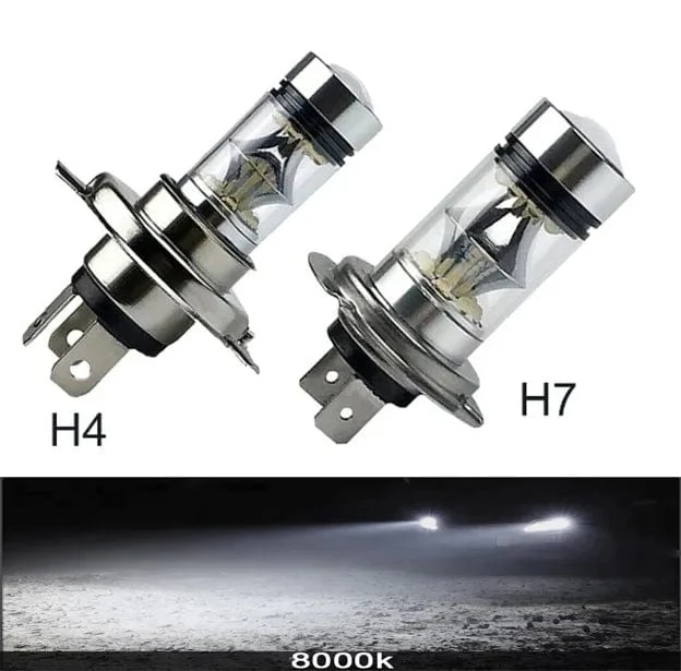 2 Stücke Auto H4 H7 Scheinwerfer Super Helle H8 H9 H11 9005 9006 H1 H3 Led Lampe Scheinwerfer Birne Auto 12V Eis Blau 8000K Led Nebel Licht