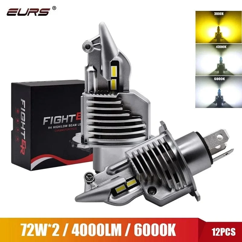 EURS 16000LM 80W 6000K Super h4 Led Auto scheinwerfer Lampen lampada Fighter Foco H4 9003 Led-lampen Auto motorrad Scheinwerfer
