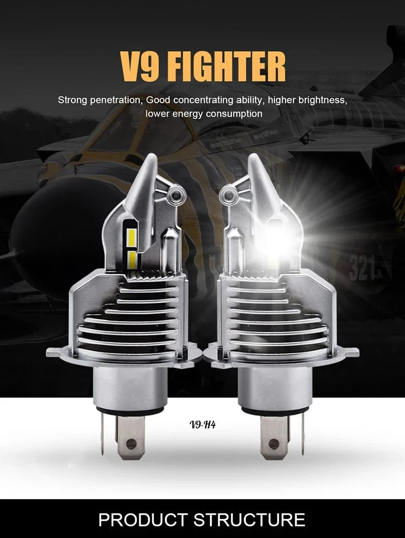 EURS 16000LM 80W 6000K Super h4 Led Auto scheinwerfer Lampen lampada Fighter Foco H4 9003 Led-lampen Auto motorrad Scheinwerfer