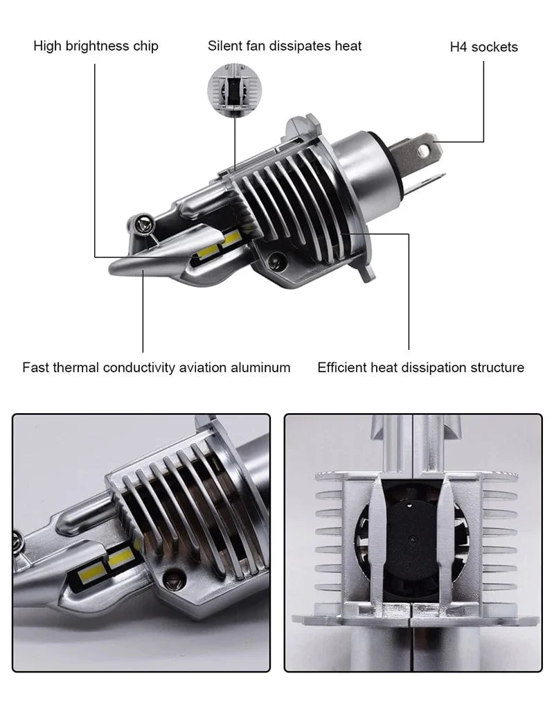 EURS 16000LM 80W 6000K Super h4 Led Auto scheinwerfer Lampen lampada Fighter Foco H4 9003 Led-lampen Auto motorrad Scheinwerfer