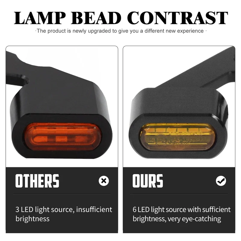 Motorrad Mini LED Blinker Indikatoren Lauf Blinker Bernstein Licht Mit E Mark Griff Grip Lampe Für Harley Softail Touring