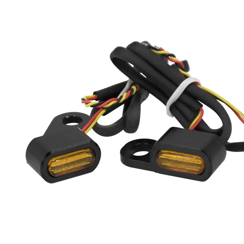 Motorrad Mini LED Blinker Indikatoren Lauf Blinker Bernstein Licht Mit E Mark Griff Grip Lampe Für Harley Softail Touring