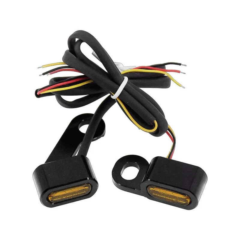 Motorrad Mini LED Blinker Indikatoren Lauf Blinker Bernstein Licht Mit E Mark Griff Grip Lampe Für Harley Softail Touring