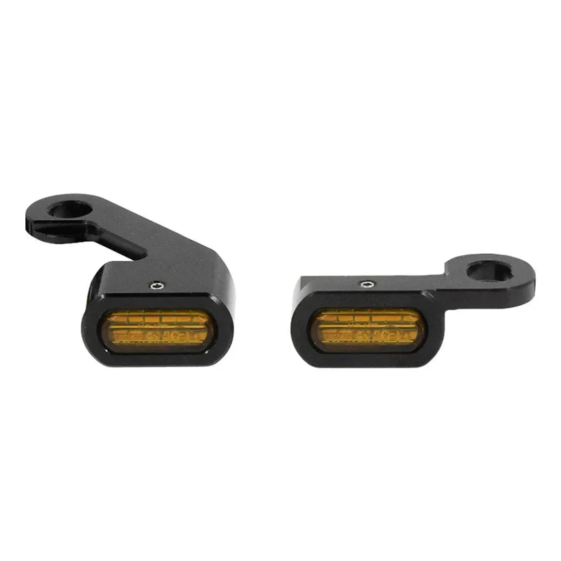 Motorrad Mini LED Blinker Indikatoren Lauf Blinker Bernstein Licht Mit E Mark Griff Grip Lampe Für Harley Softail Touring
