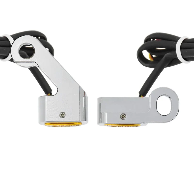 Motorrad Mini LED Blinker Indikatoren Lauf Blinker Bernstein Licht Mit E Mark Griff Grip Lampe Für Harley Softail Touring