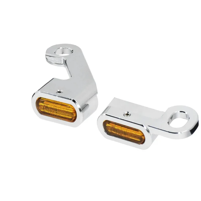Motorrad Mini LED Blinker Indikatoren Lauf Blinker Bernstein Licht Mit E Mark Griff Grip Lampe Für Harley Softail Touring
