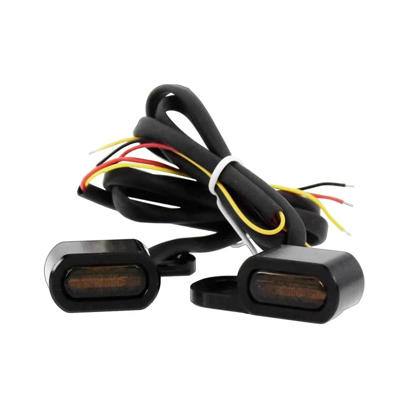 Motorrad Mini LED Blinker Indikatoren Lauf Blinker Bernstein Licht Mit E Mark Griff Grip Lampe Für Harley Softail Touring