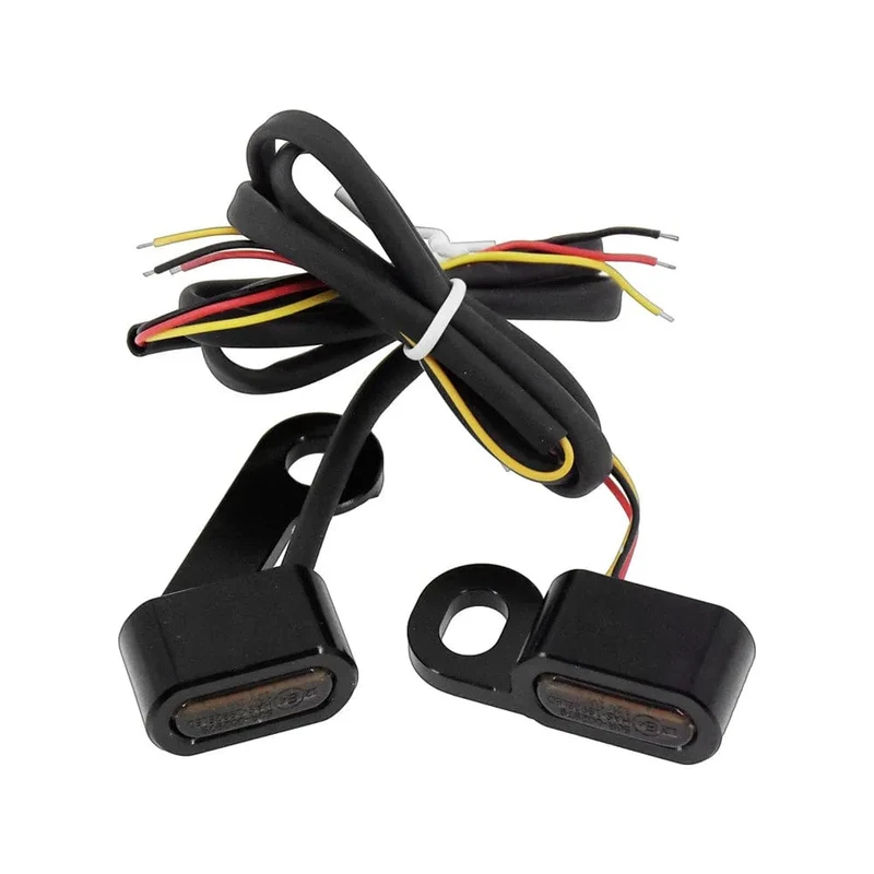 Motorrad Mini LED Blinker Indikatoren Lauf Blinker Bernstein Licht Mit E Mark Griff Grip Lampe Für Harley Softail Touring