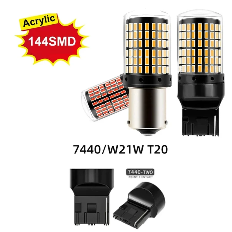 1x P21W PY21W Auto-LED-Birne Ba15s 1156 Bau15s T20 WY21W W21W 7443 Hochleistungs-LED-Signalleuchte Canbus Kein Fehler Auto-Rückfahrscheinwerfer